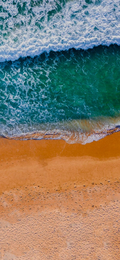 Vagues sereines léchant des sables dorés