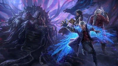 Enfrentamiento épico: Nero, V y Dante se enfrentan a Urizen en Devil May Cry 5