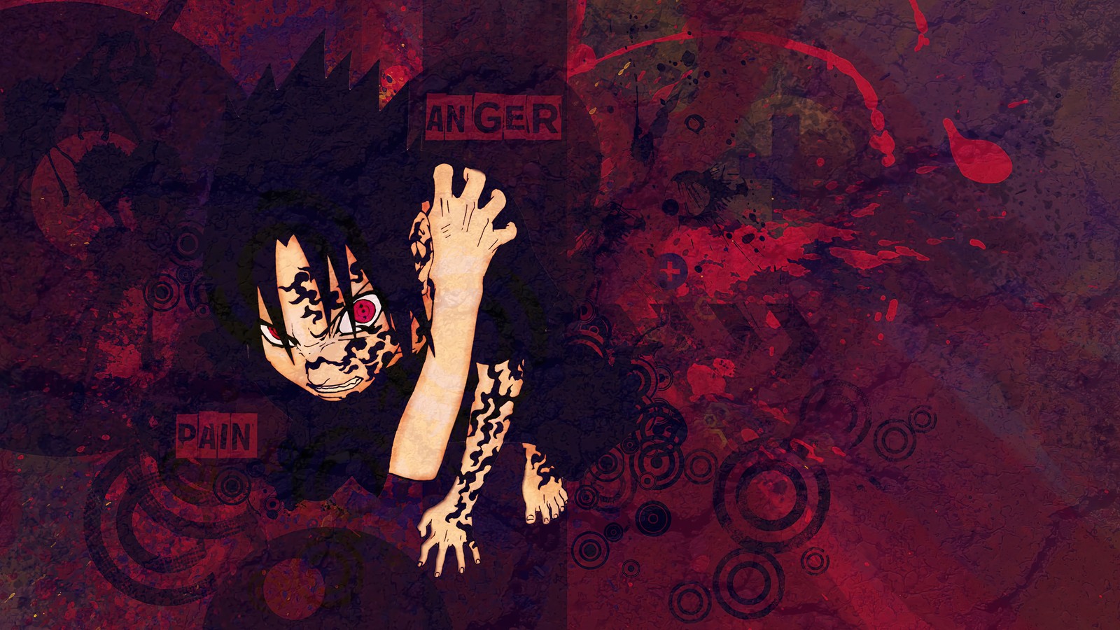 Anime, peligro, chica, mano, sangre, sangre, sangre, sangre, sangre, sangre (sasuke uchiha, sharingan, maldito, foca, anime)