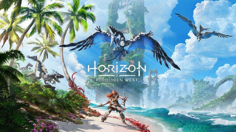 Горизонт горизонт горизонт запад (horizon forbidden west, произведение искусства, элой, aloy, playstation 5)