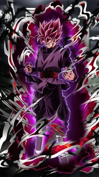 anime, black goku, dragon ball, dragon ball super, goku