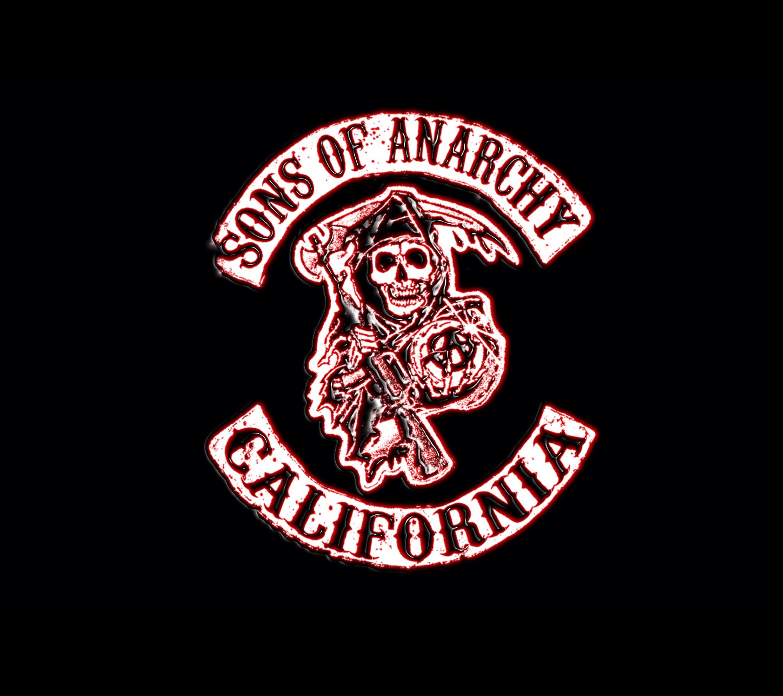 Logo sons of anarchy californie sur fond noir (morrow, samcro, sons of anarchy, teller)