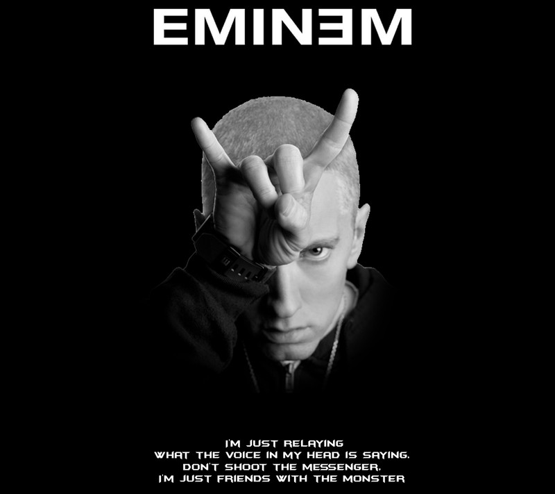 Близкий план человека, делающего знак мира руками (эминем, eminem, lp, текст песни, маршалл)