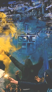 Fenerbahçe Fans Unite: Passion and Unity in Colors of Blue and Yellow