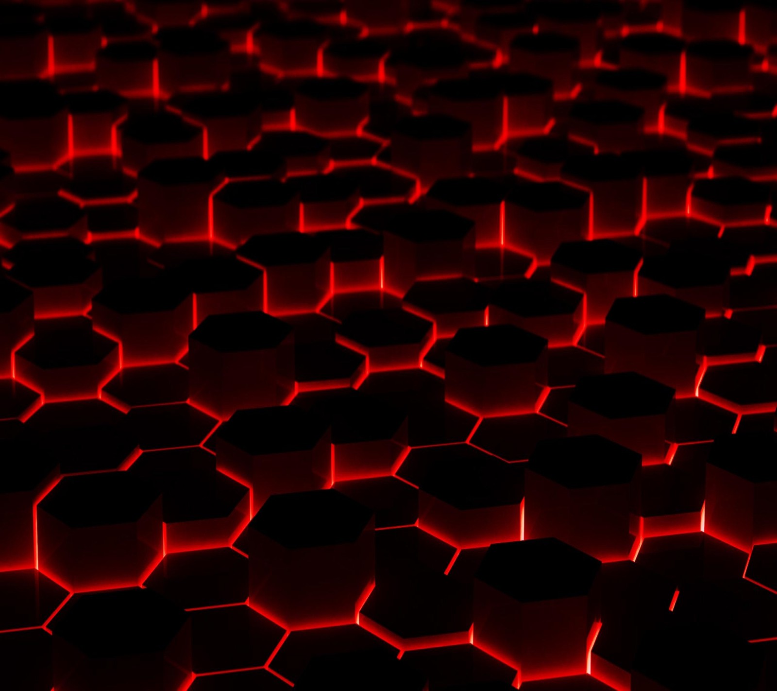 A close up of a computer keyboard with red lights on it (abstract, black, dark, design, light)