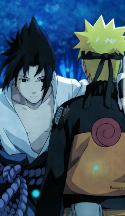 Naruto y Sasuke en un momento crucial de amistad y rivalidad.