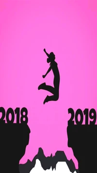 2019, neues jahr, glücklich, 2018, 2018 to 2019