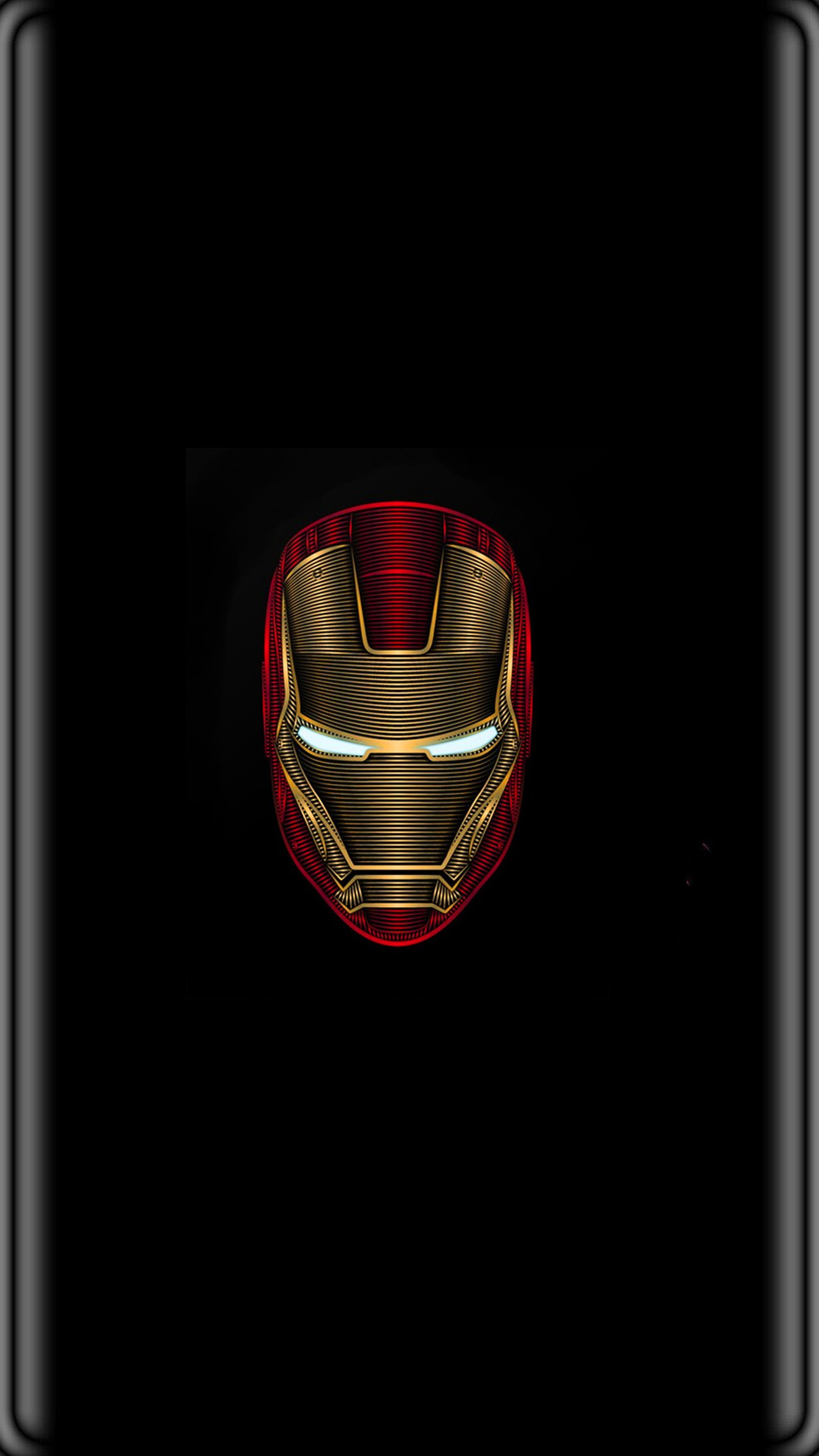 Un gros plan d'un téléphone avec un casque iron man dessus (personnage, divertissement, visage, tête, héros)