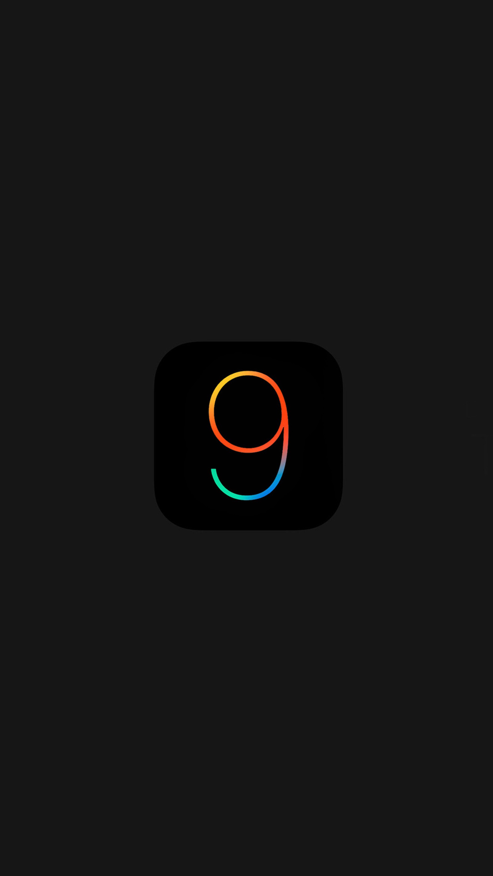 Скачать обои яблоко, ios 9, логотип, радуга