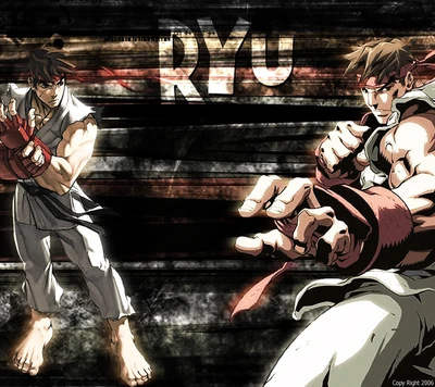 combattant, ryu, rue