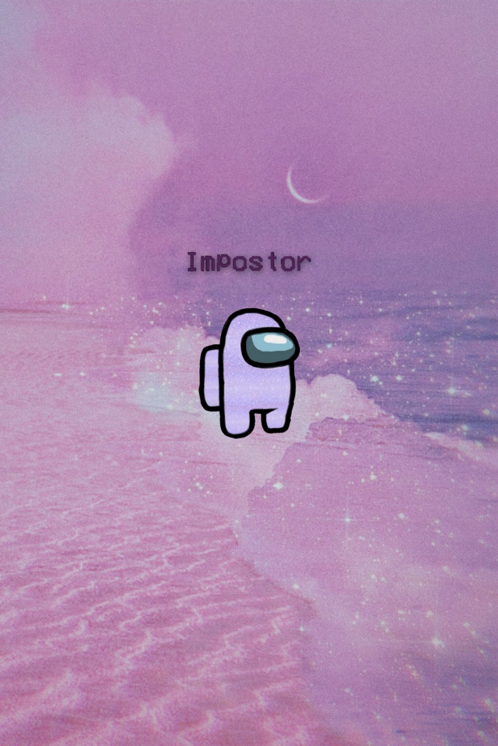 aesthetic, among us, cute, glitter, imposter wallpaper