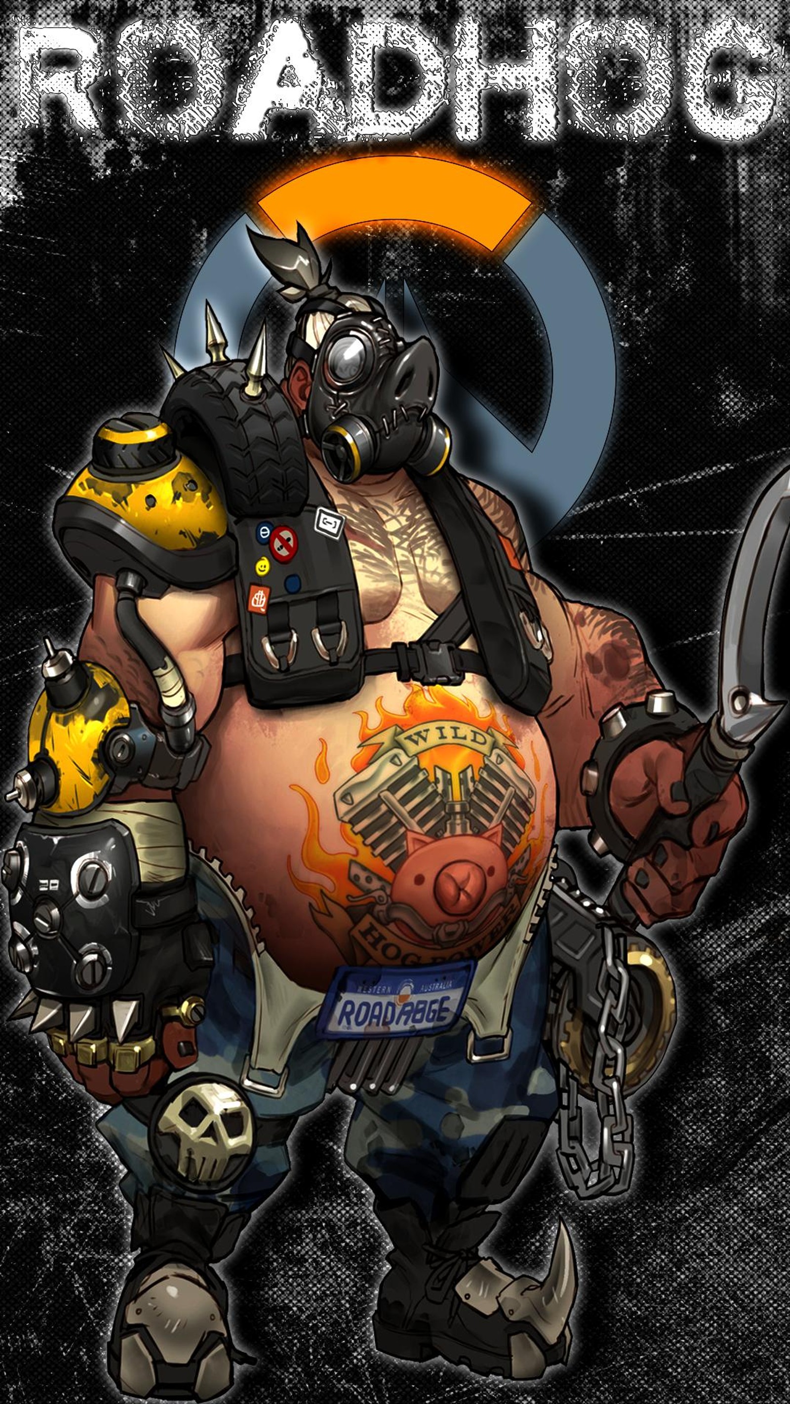 Baixar papel de parede overwatch, roadhog