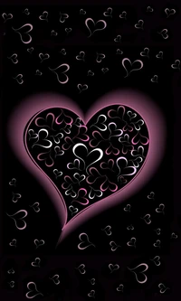 heart, love, purple wallpaper