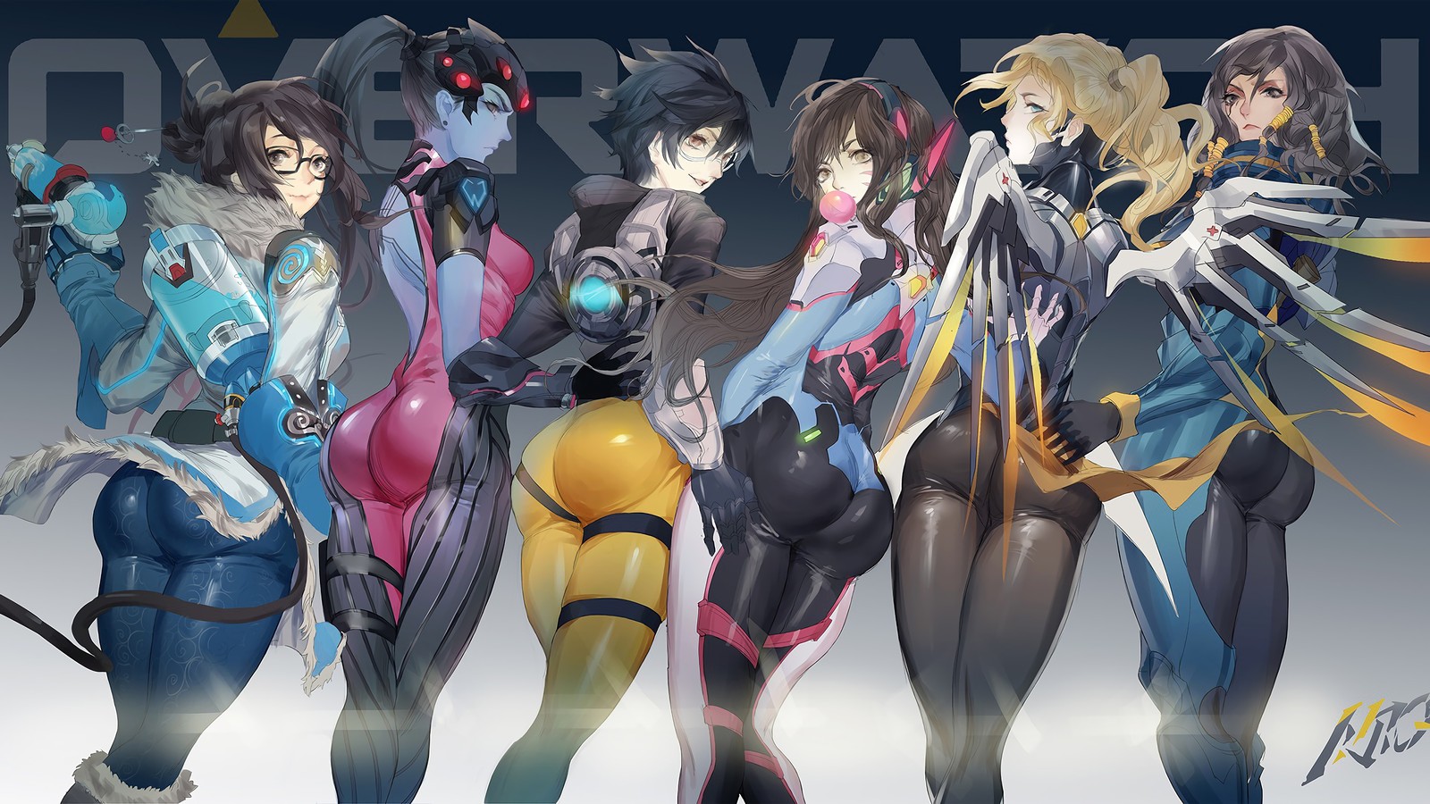 overwatch, video game, girls, mei, widowmaker wallpaper