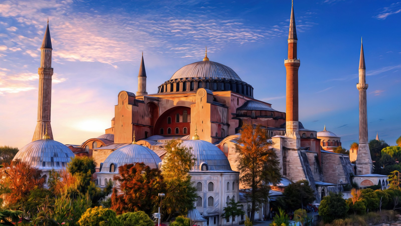 La mosquée hagia sophia en turquie (sainte sophie, istanbul, dinde, architecture ancienne, islamique)