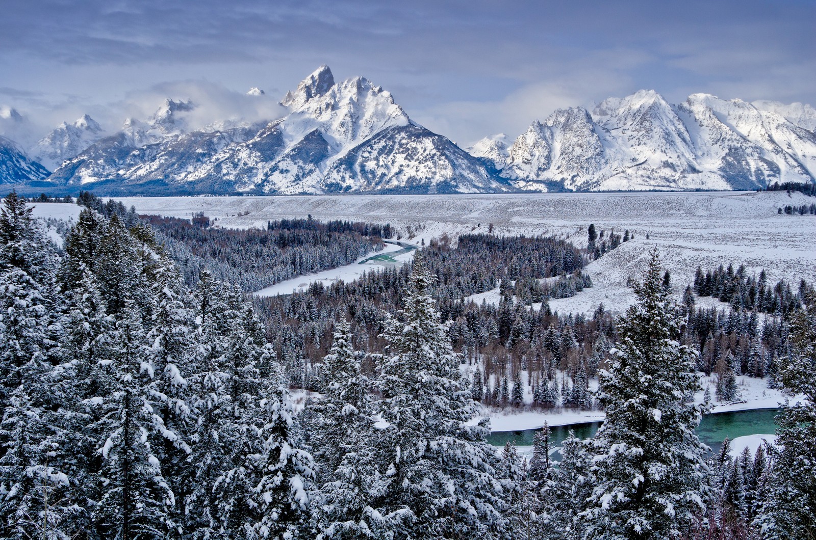 Vue des montagnes grand teton depuis le sommet de la montagne (parc national de grand teton, grand teton, parc national, parc, montagne)