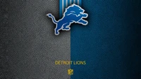 Detroit Lions Logo on Textured Background