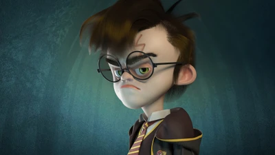 harry potter, gafas, rostro, nariz, ilustración