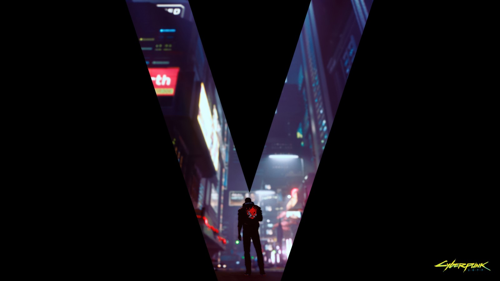 Version arabe de l'affiche du film pour le film v (v cyberpunk, affiche, cyberpunk 2077, arrière plan sombre, 5k)