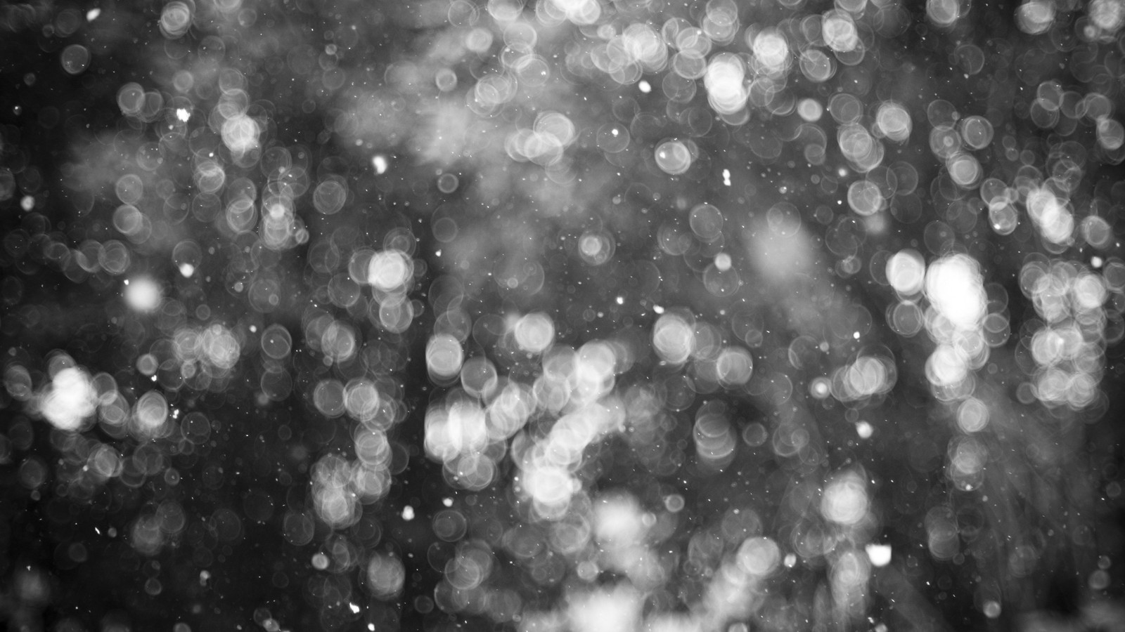 A close up of a black and white photo of a rain shower (texture, art, water, black, monochrome)