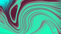 Teal Waves: Abstract Aqua Pattern with Fluid Lines and Textures