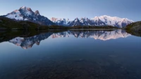 reflexo, montanha, formas montanhosas, corpo de água, natureza