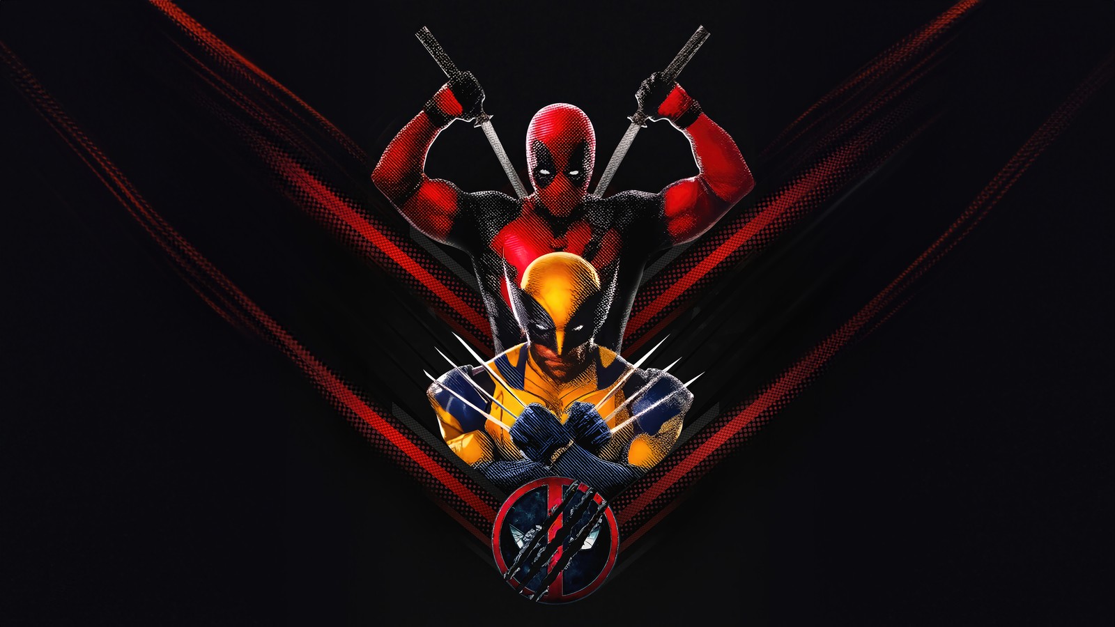 Téléchargez le fond d'écran deadpool et wolverine, film, marvel, wolverine