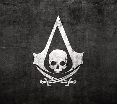 Assassin's Creed Black Flag Pirate Skull Logo