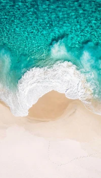 beach, green, green water, ios 11, ios11 wallpaper