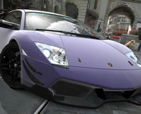 voiture, lamborghini, violet, véhicule