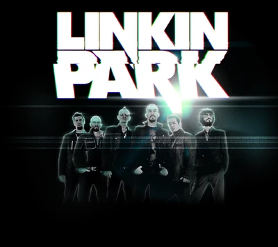 Linkin Park : Portrait iconique du groupe dans un style visuel dynamique