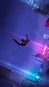 человек паук, spiderman, майлз моралес, miles morales, прыжок веры