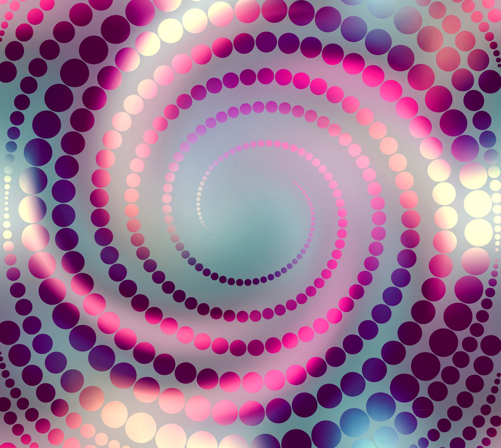 A close up of a circular design with many circles (abstract, dots, pattern)