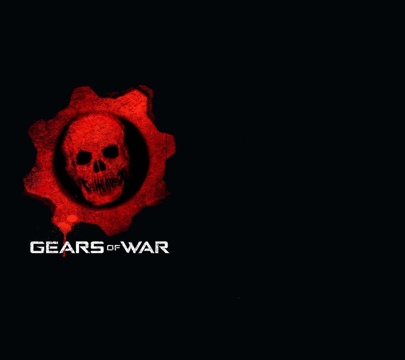 Логотип gears of war со skull на нем (игры, gears of war, логотип)