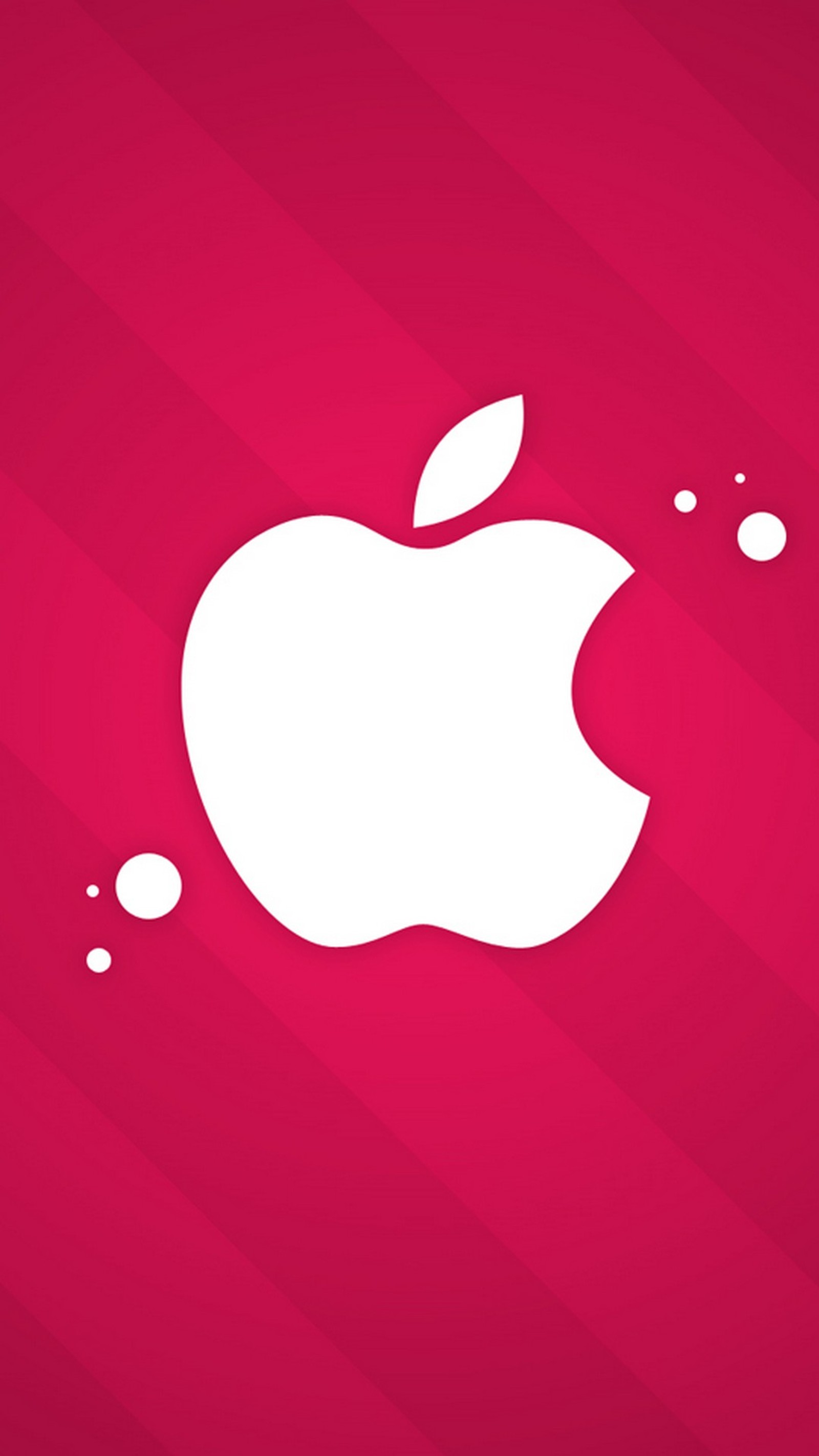 Logo apple sur un fond rose avec des bulles (pomme, ios, rouge, rose, cœur)