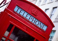 Ikonische rote Telefonzelle in London