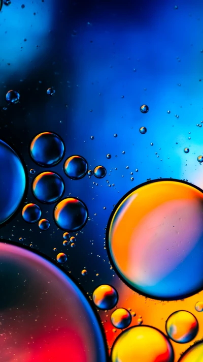 Colorful Liquid Drops in an Astronomical Light Display