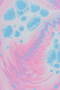 Abstract swirls of pink and blue create a dynamic texture, blending acrylic and watercolor techniques for a vibrant visual experience.