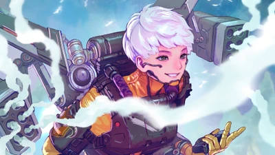 Валькирия из Apex Legends: Динамичная художественная визуализация смелой легенды в действии