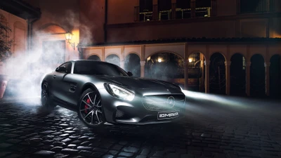 Mercedes-Benz AMG GT: A Sleek Performance Supercar in Dramatic Lighting