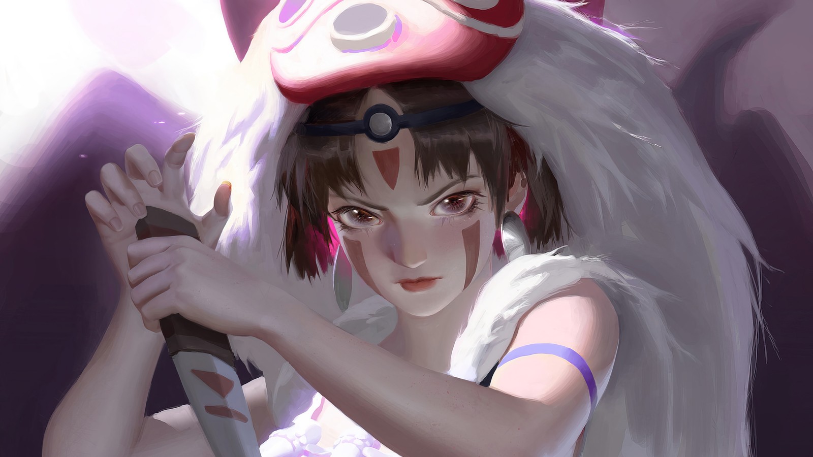 Lade prinzessin mononoke, princess mononoke, anime Hintergrund herunter