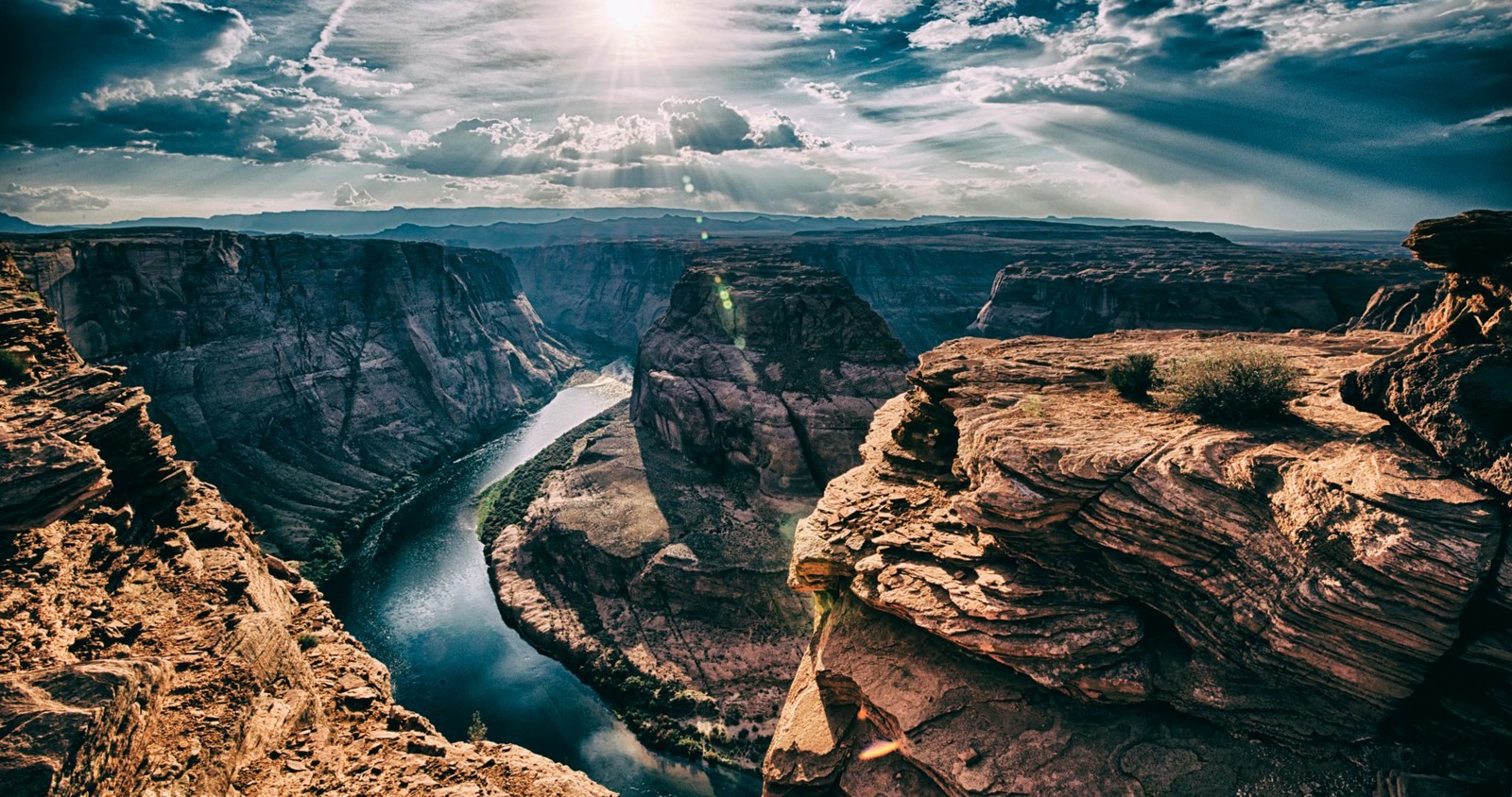 horseshoe bend, colorado river, canyon, formation, badlands wallpaper