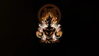 son goku, dragon ball super, black background, amoled, blackdark wallpaper