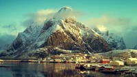 lofoten, mountain, nature, mountainous landforms, mount scenery wallpaper