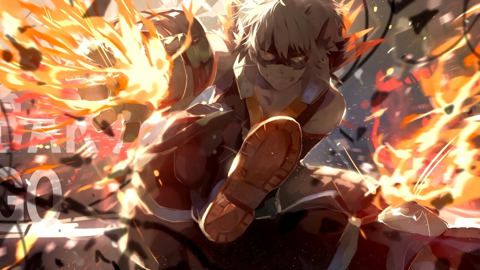 Baixar papel de parede katsuki bakugo, kacchan, boku no hero academia, my hero academia, anime