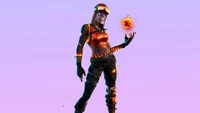 fortnite, fortnite battle royale, jeu vidéo, flamme, peau