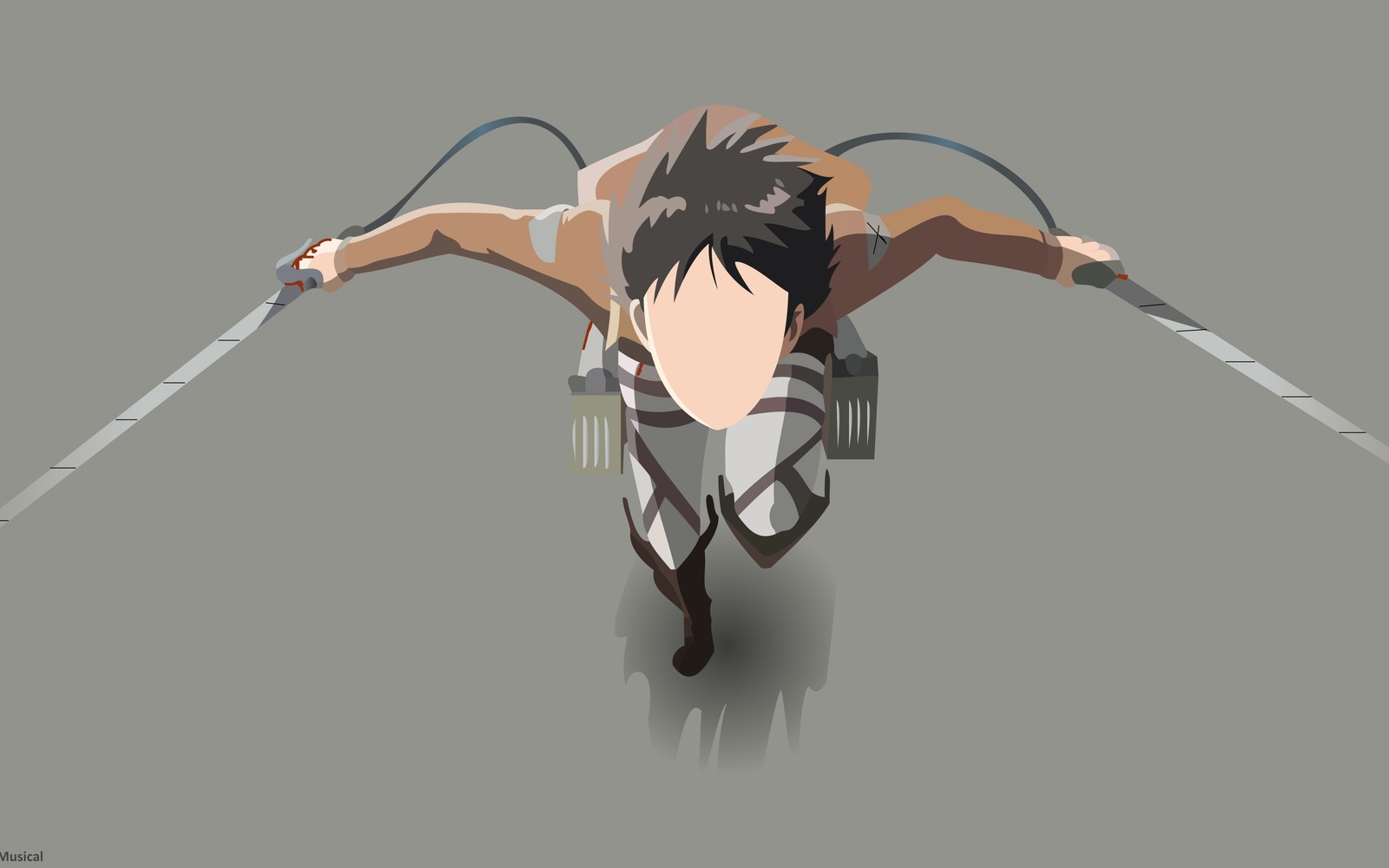 attack on titan, eren yeager, anime, 3d modeling, knives wallpaper