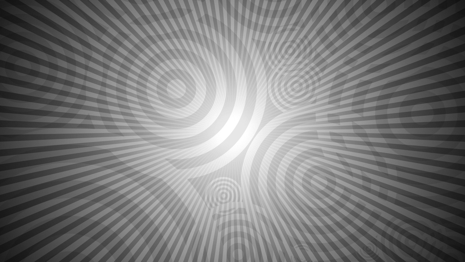 A black and white photo of a spiral design (black, monochrome, line, pattern, design)