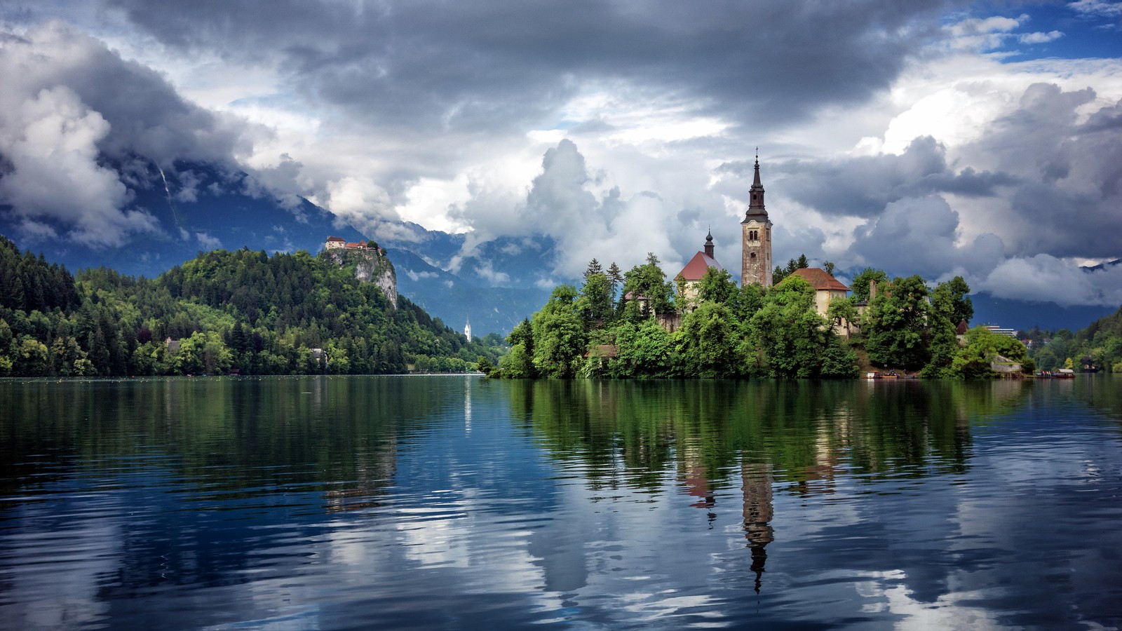 Lade ljubljana, see, reise, natur, reflexion Hintergrund herunter