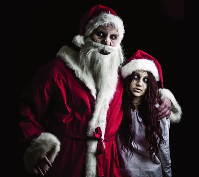 christmas, holidays, santa, santaclaus, walking dead